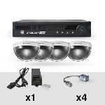 SYSKIT4CH DVR SYSCOM y 4 cámaras SONY