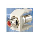 NKRTMRIW NKRTMRIW Modulo RCA con conector de paso, RCA rojo - Blanco mate