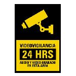 SYSCALVID SYSCALVID Etiqueta de Videovigilancia en Vinil Adhesivo Mate